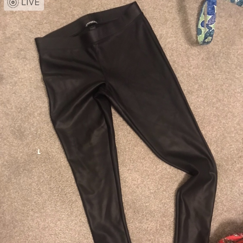 Express pleather leggings